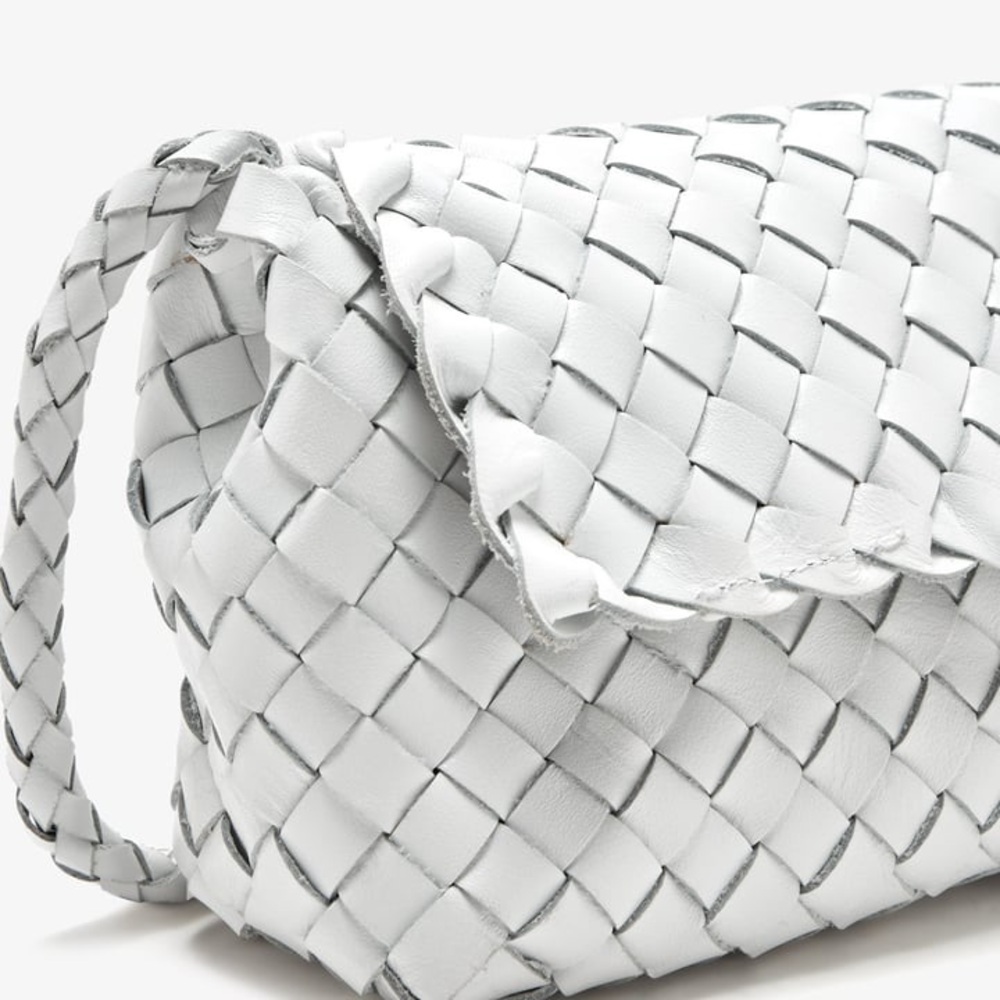NWT Loeffler Randall Vinnie Woven Leather Crossbody Bag - Picture 3 of 13
